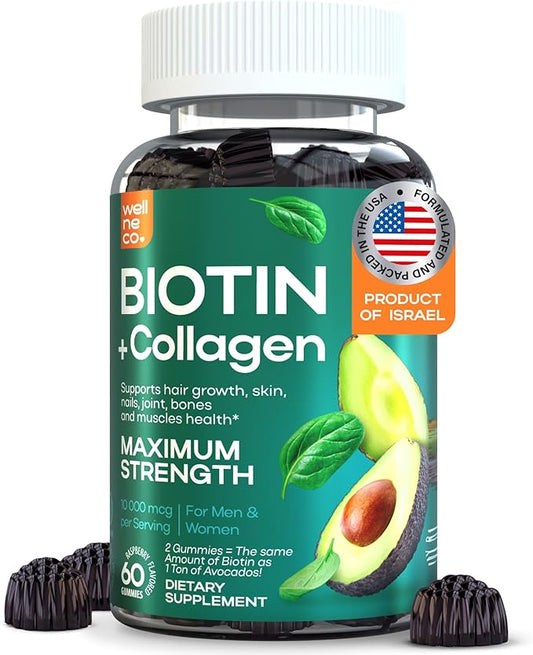 Biotin 10000mcg - Biotin Gummies 60 pcs