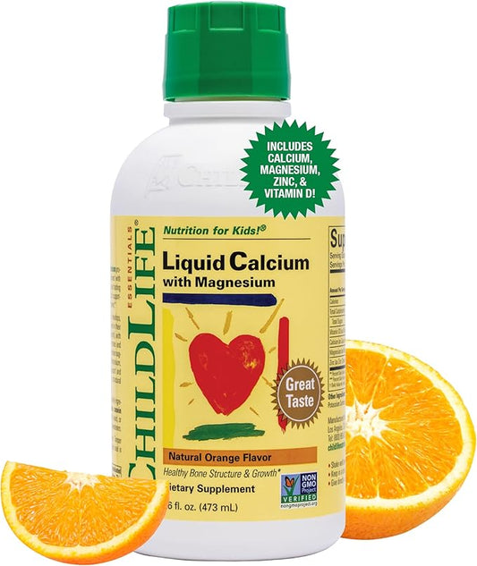 ChildLife Essentials Liquid Calcium Magnesium Supplement D3 & 16 Fl