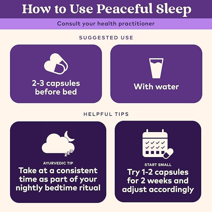 ORGANIC INDIA Peaceful Sleep Herbal Supplement 90 Capsules
