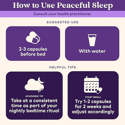 ORGANIC INDIA Peaceful Sleep Herbal Supplement 90 Capsules