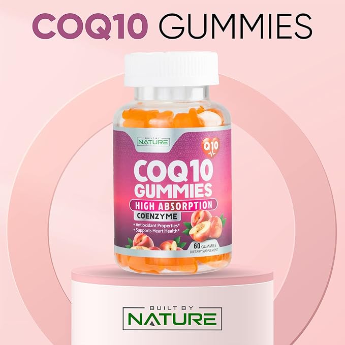 CoQ10 100mg Gummies, High Absorption Coenzyme Q10 Gummy, 60 Count 1 Month