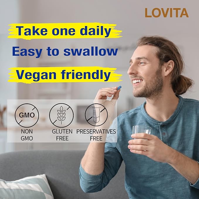 Lovita Men's 8-Hour Time-Release B Complex: (60 Count) 3)
