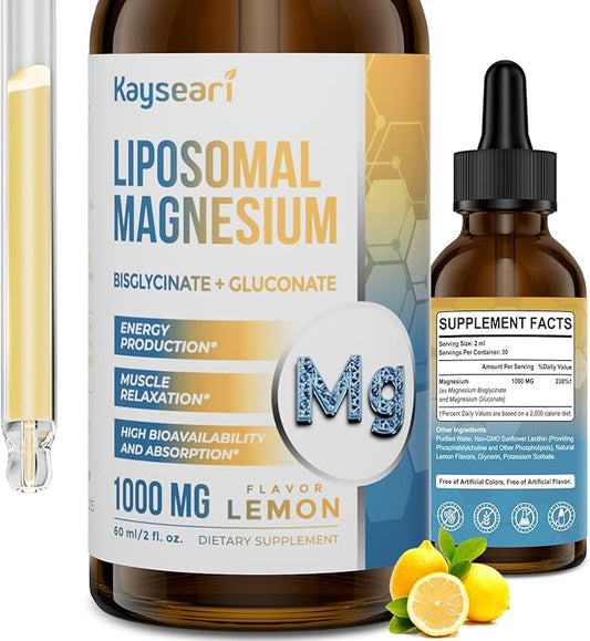 High Strength Liposomal Magnesium Drops, Easily 60ML Lemon