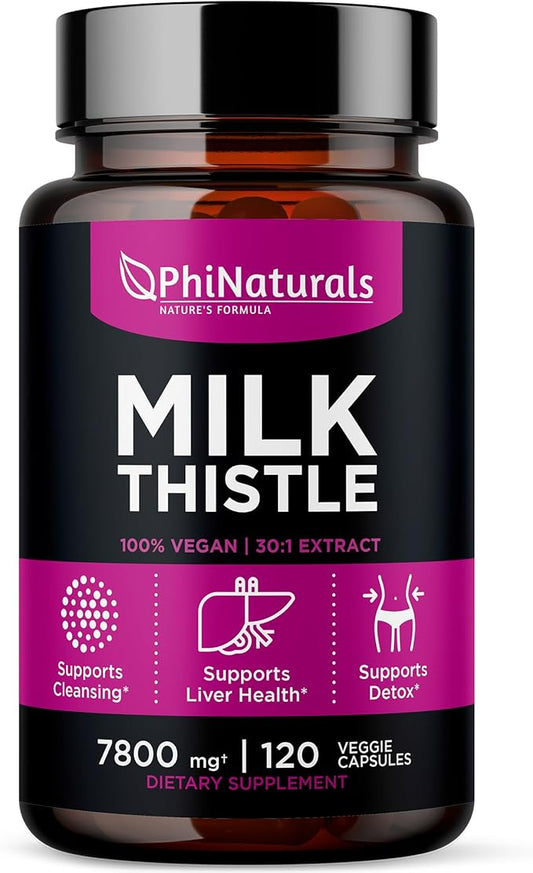Milk Thistle 150mg Capsules – [120 30:1 Silymarin 4500 mg) 30X Extract