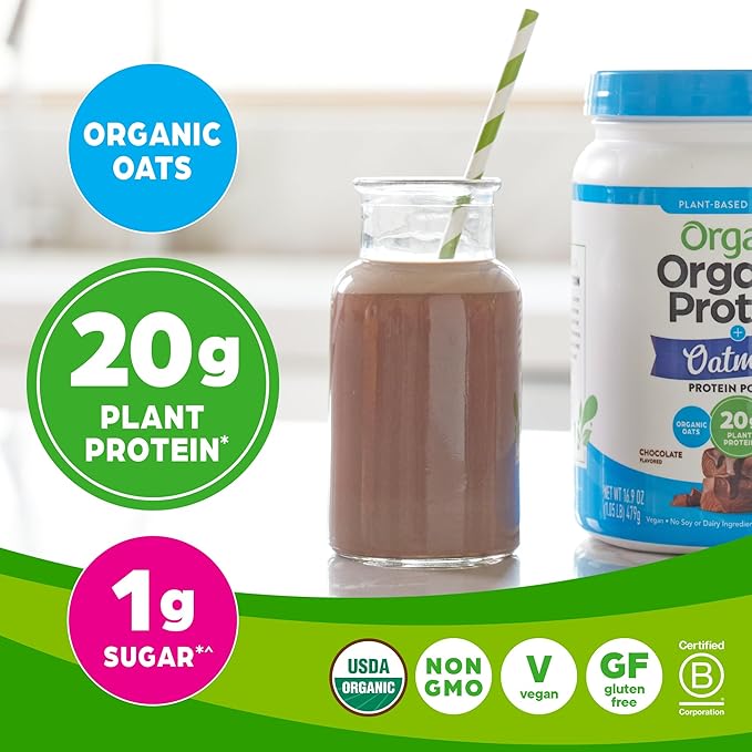 Orgain Organic Vegan Protein Powder + 20g Plant 1.05lb