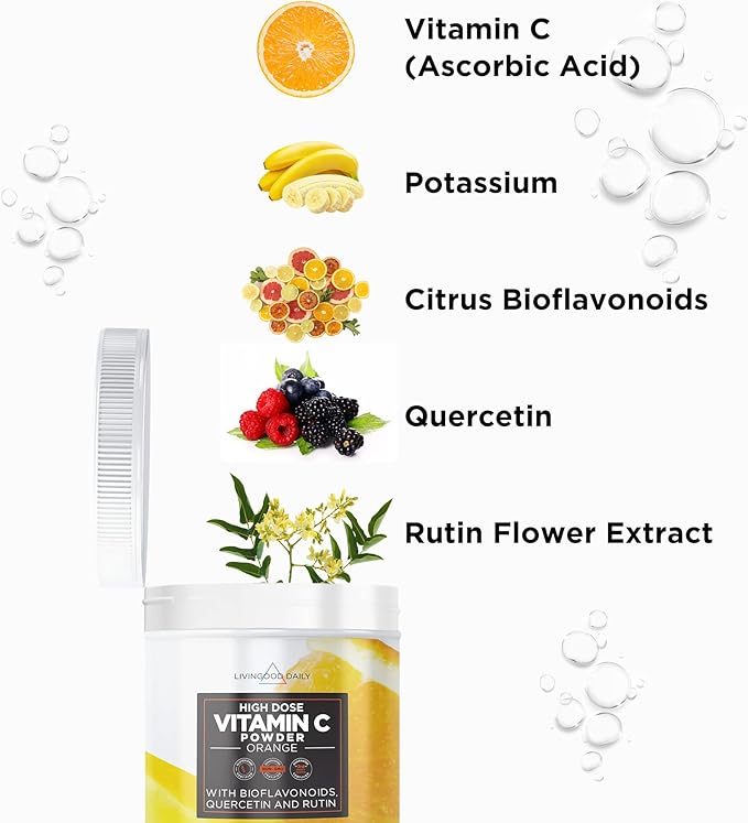 Livingood Daily High Dose Vitamin C 2,600mg Ascorbic 30 Servings