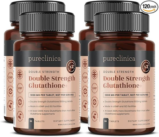 Glutathione 1000mg x 240 Tablets (4 60)- w/500mg w/500mg Glutathione, 300mg ALA, 200mg Vit