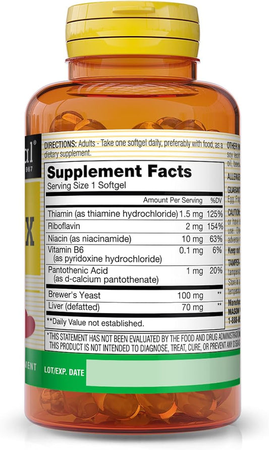 Mason Vitamins B Complex Multivitamin Softgel, 100-Count Bottles 3)