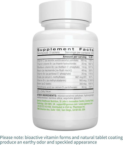 Super B-Complex – Methylated B Vitamins, B12 Methylcobalamin, 180 Small