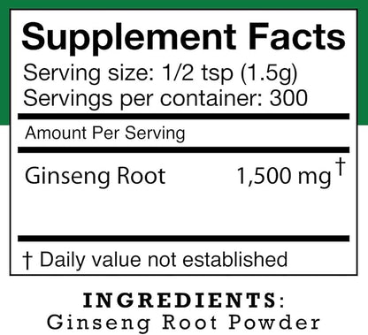 Stakich American Ginseng Root Powder 1 Pound (1 Pound)