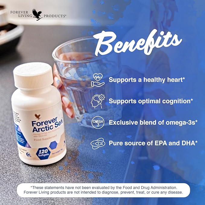 Forever Living - Forever Arctic Sea Omega-3 Supplement Omega-3 Blend 120 Softgels