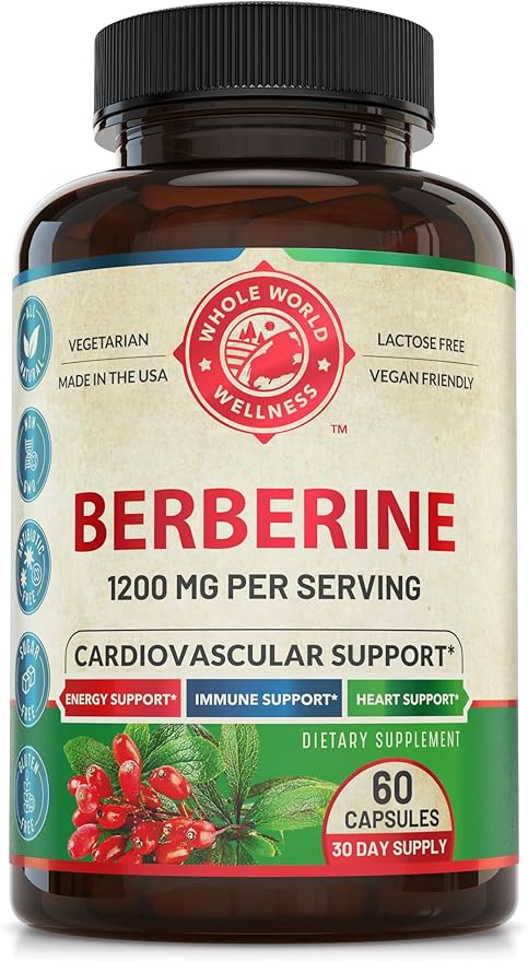 Berberine Supplement - Premium Berberine 1200mg 60 Berberine