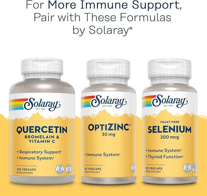 SOLARAY Super Bio Vitamin C 1000mg, 60 Day 50 Servings, 100 VegCaps