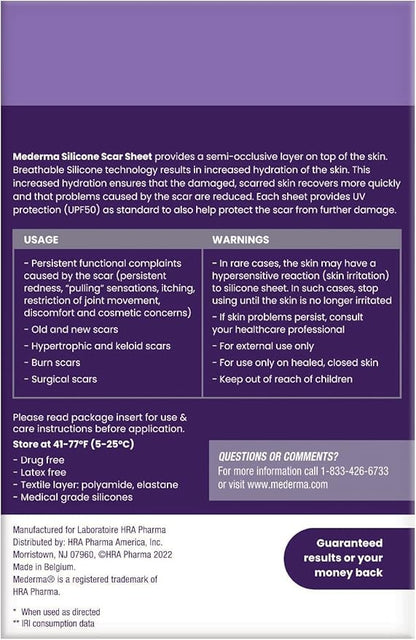 Mederma Medical Grade Silicone Scar Sheets; 4 Count