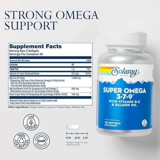 Solaray Super Omega 3 7 9 120ct