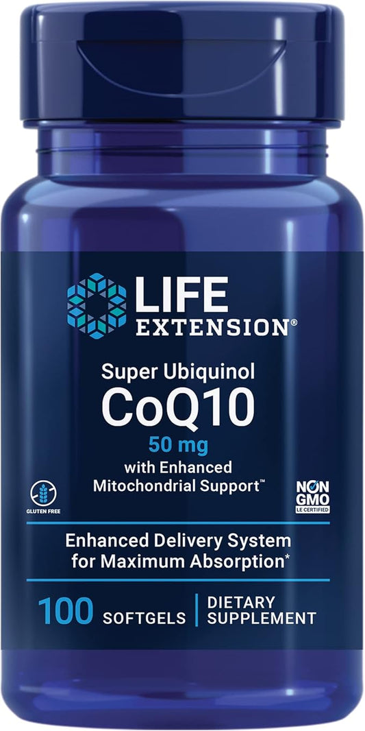 Life Extension Super Ubiquinol CoQ10 50 mg, 100 softgels