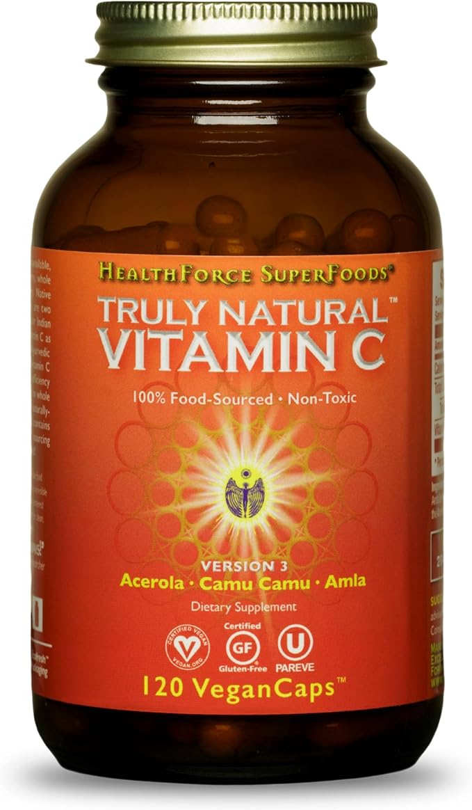 HEALTHFORCE SUPERFOODS Truly Natural Vitamin C 120 Vegan 15 Servings
