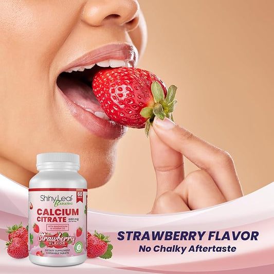 Shiny Leaf Bariatric Calcium Citrate 600 60 Ct D3, Natural (2 Months)