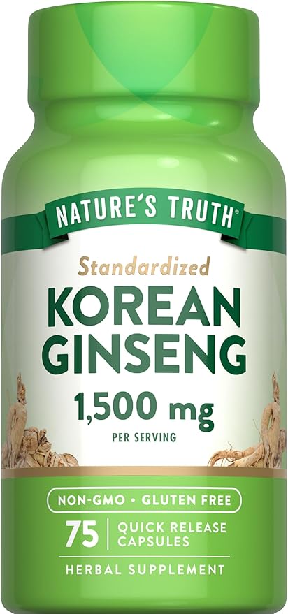 Nature's Truth Korean Ginseng Capsules 75 Count
