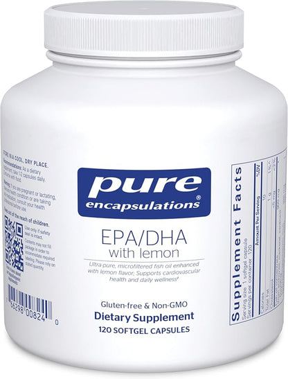Pure Encapsulations EPA/DHA with Lemon 120 Softgel