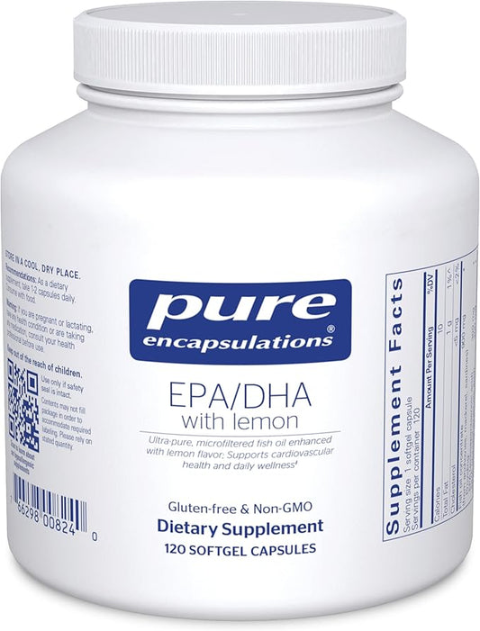 Pure Encapsulations EPA/DHA with Lemon 120 Softgel