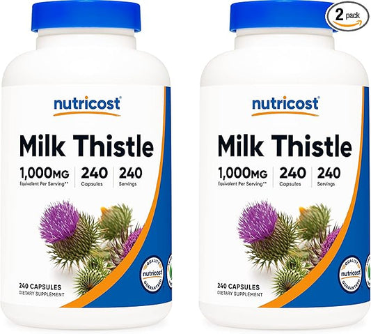 Nutricost Milk Thistle 250mg, 240 Capsules (2 Bottles)