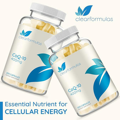 ClearFormulas CoQ10 400mg 200 Capsules Quick