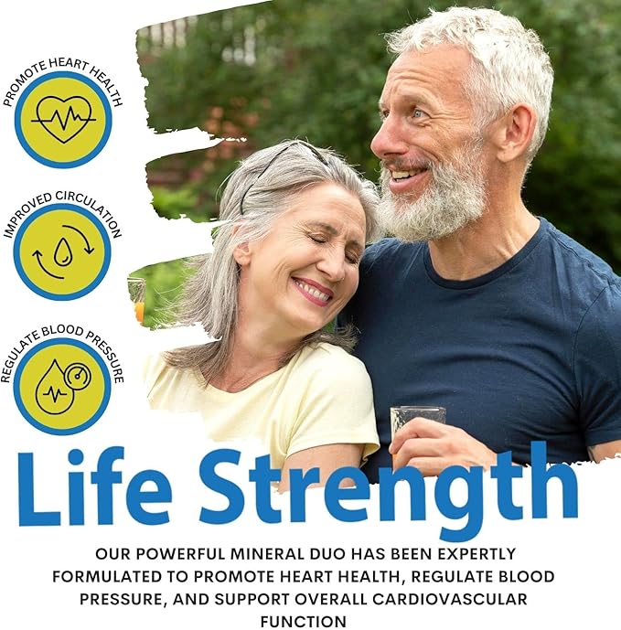 Life Strength Magnesium Potassium Complex Supplement 90 Capsules