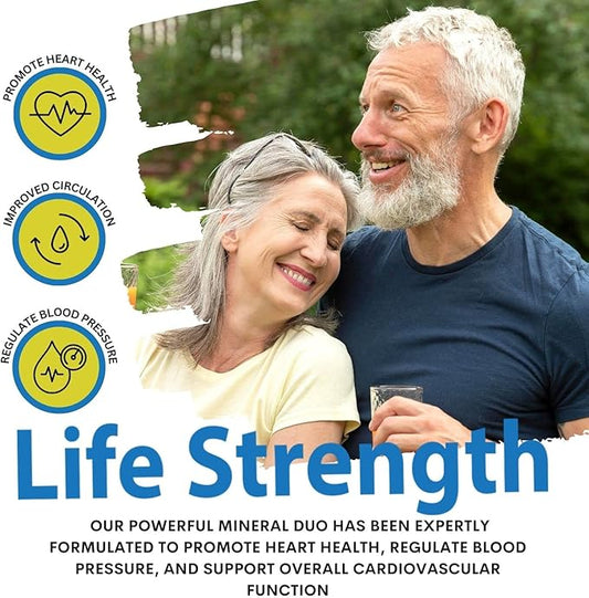 Life Strength Magnesium Potassium Complex Supplement 90 Capsules