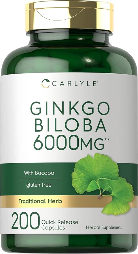 Carlyle Ginkgo Biloba Pills 6000mg | 200 Capsules