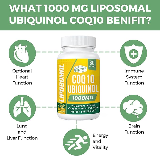 1000mg Liposomal CoQ10 Softgels CoQ10 Ubiquinol Q10 | 60 Softgels