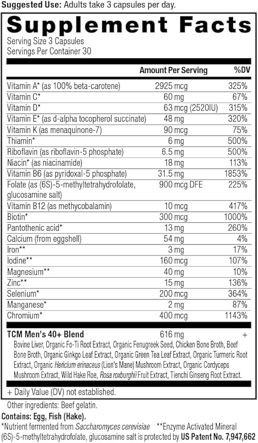 Multivitamin for Men by Ancient Nutrition, 40+ Once 90 ct, K2, Supports