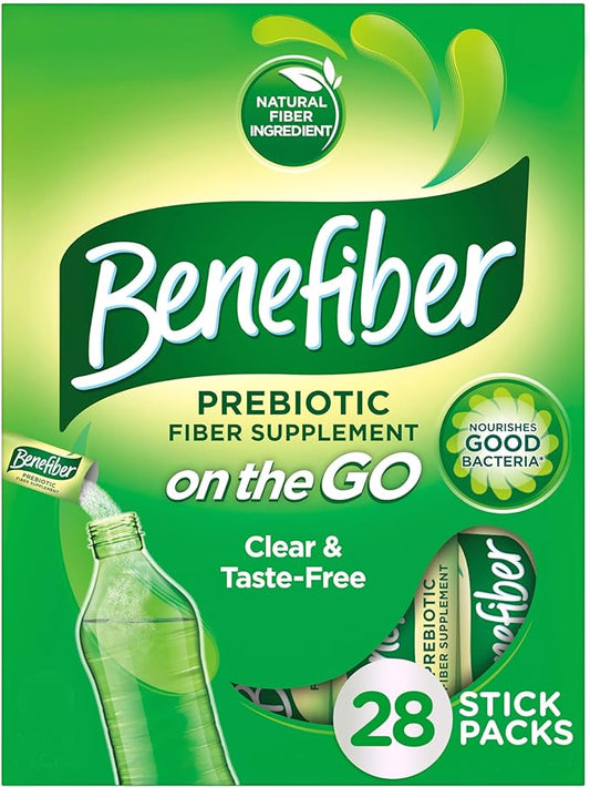 Benefiber On the Go Prebiotic Fiber 28 Sticks (3.92 Ounces)