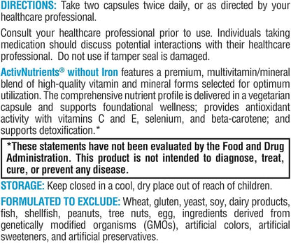 XYMOGEN ActivNutrients without Iron (60 Capsules)