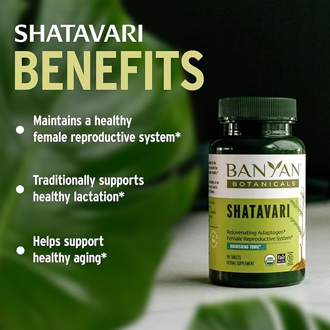 Banyan Botanicals Shatavari Tablets – Organic 90 Tablets