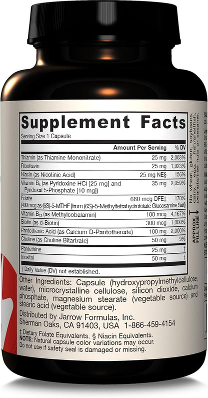 Jarrow Formulas B-Right Optimized B-Complex, Dietary 100 Veggie 100 Day 12