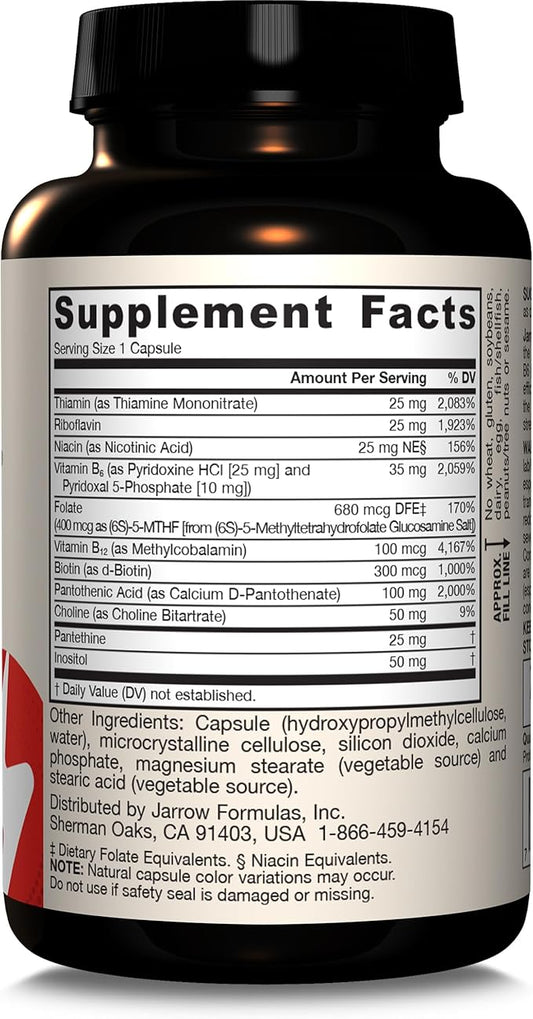 Jarrow Formulas B-Right Optimized B-Complex, Dietary 100 Veggie 100 Day 12