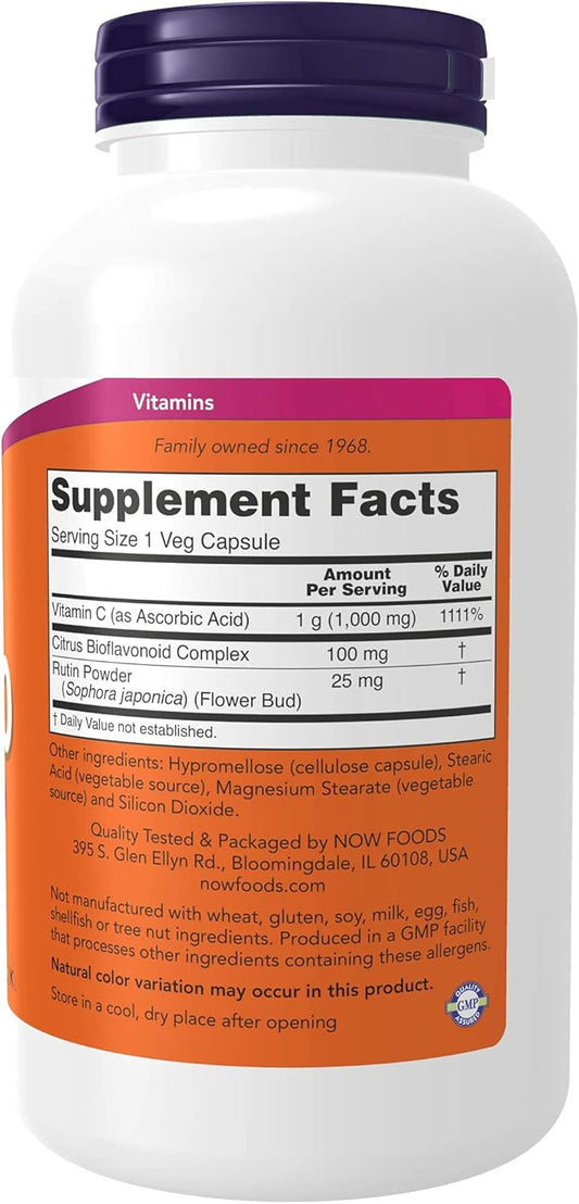 NOW Supplements, Vitamin C-1,000 with 100 250 Veg