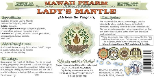 Lady's Mantle Alcohol-Free Liquid Extract, Organic 2 oz