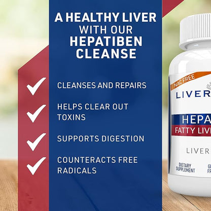 Hepatiben Liver Detox Cleanse, Non-GMO 60 Vegetarian
