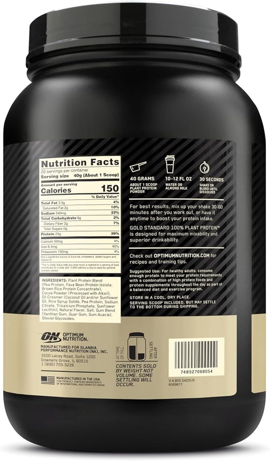 Optimum Nutrition Gold Standard 100% Plant 20 Servings