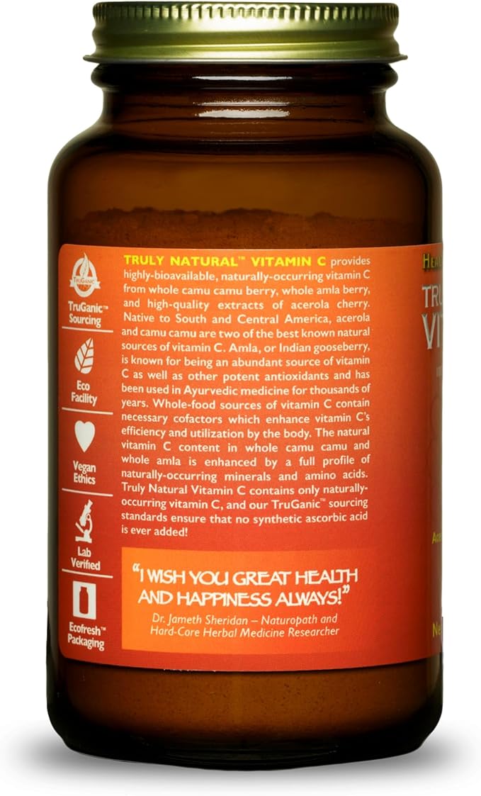 HEALTHFORCE SUPERFOODS Truly Natural Vitamin C 180 Grams, 30 Servings