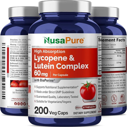 NusaPure Lycopene & Lutein Complex 60mg 200 Veggie