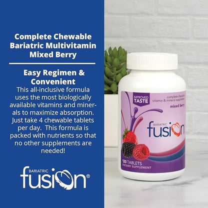 Bariatric Fusion Mixed Berry Complete Chewable 120 Tablets