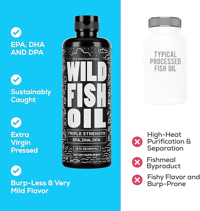 Wild Foods Liquid Omega 3 Fish 16 oz (4 pk)