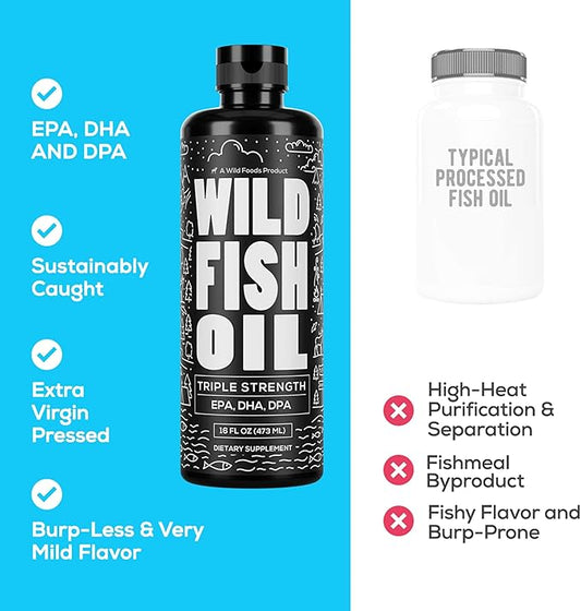 Wild Foods Liquid Omega 3 Fish 16 oz (4 pk)