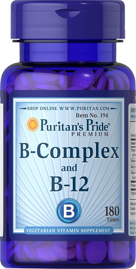 Puritan's Pride Vitamin B-Complex and Vitamin B-12, 180 180 Count