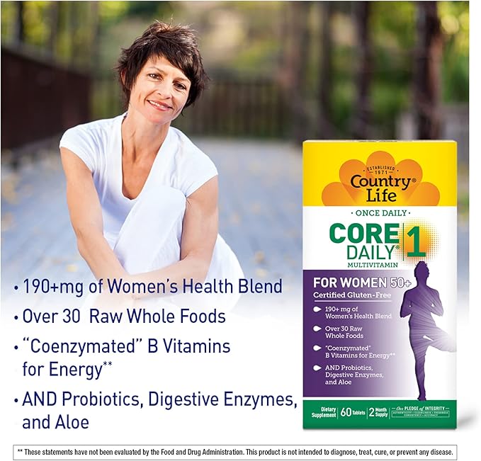 Country Life CORE Daily-1 for Women 50+ Multivitamin 50, Complete