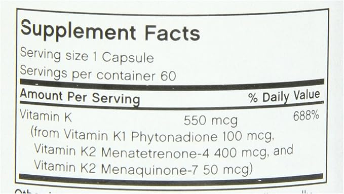 Futurebiotics Capsules, Vitamin K Triple Play, 60 Count 4)