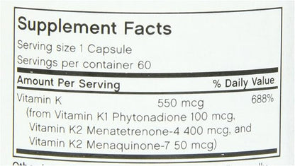 Futurebiotics Capsules, Vitamin K Triple Play, 60 Count 4)